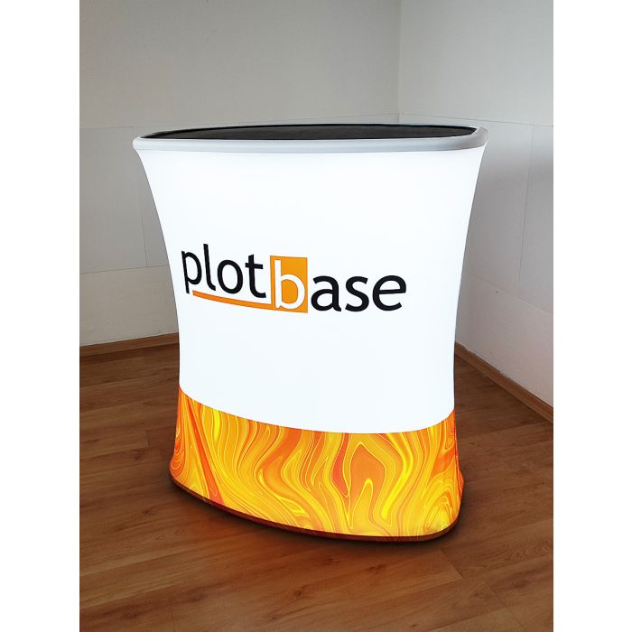 LED stolek s logem Plotbase
