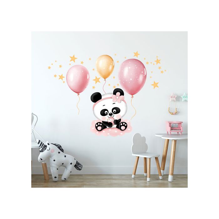 panda s balónky