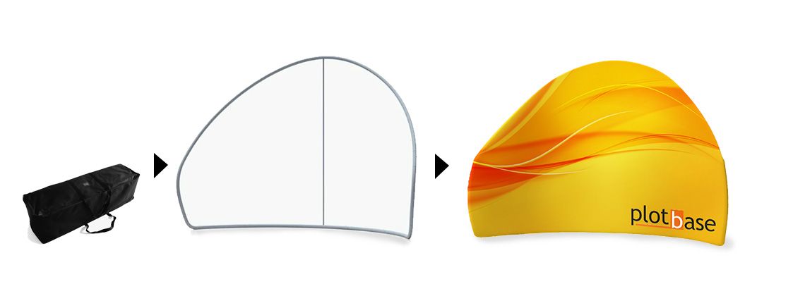 Proces rozbalování prezentační stěny