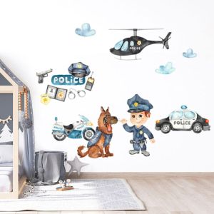 Policie - nálepky na zeď