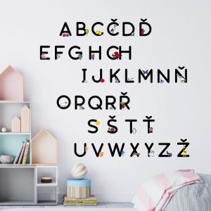 Abeceda - nálepky na zeď