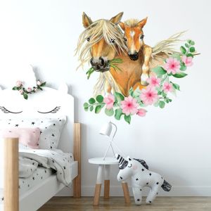 Kobyla s hříbětem - nálepky na zeď