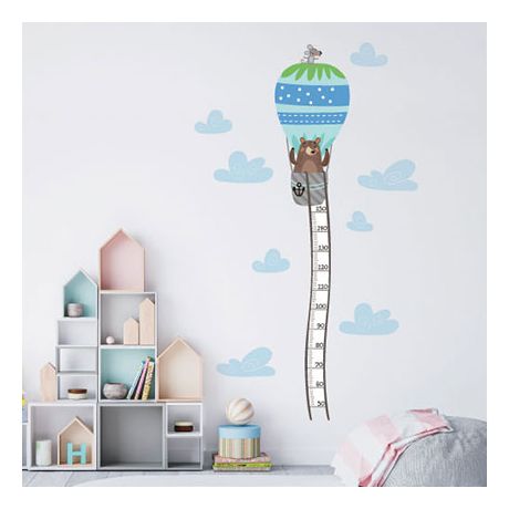 Nálepky na zeď dětský metr medvěd chlapecký