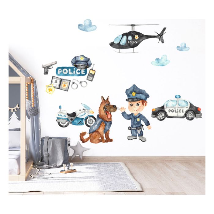 Nálepky na zeď policie 