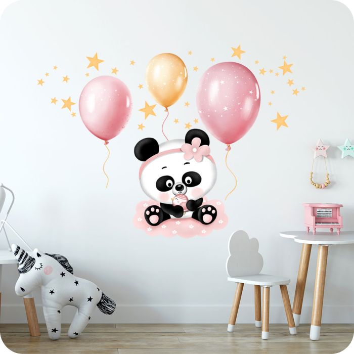 panda s balónky