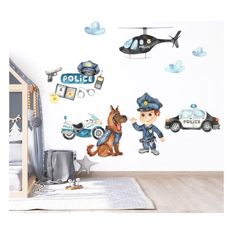 Nálepky na zeď policie 