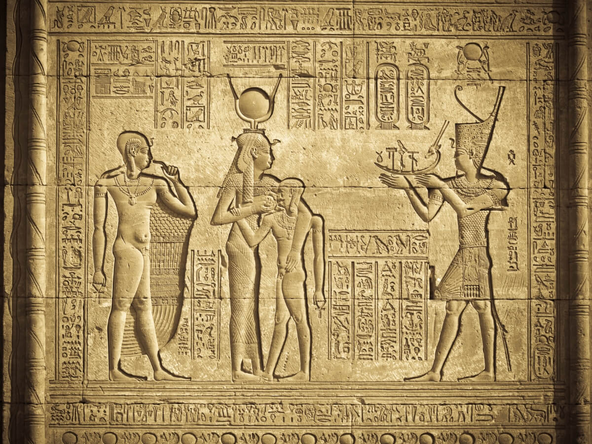 Hieroglyfy v Egyptě.