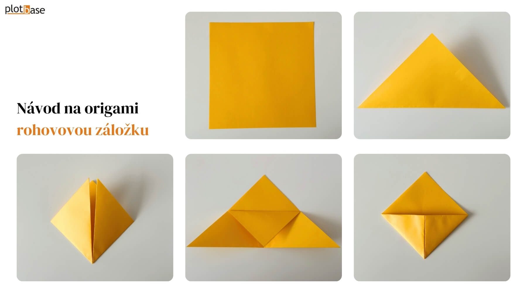 Návod k výrobě rohové origami záložky do knihy.