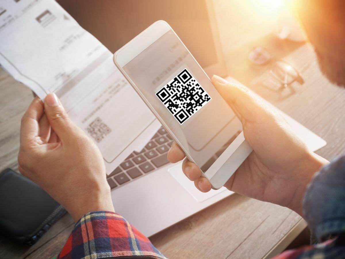 Skenování QR kódu na účtence.