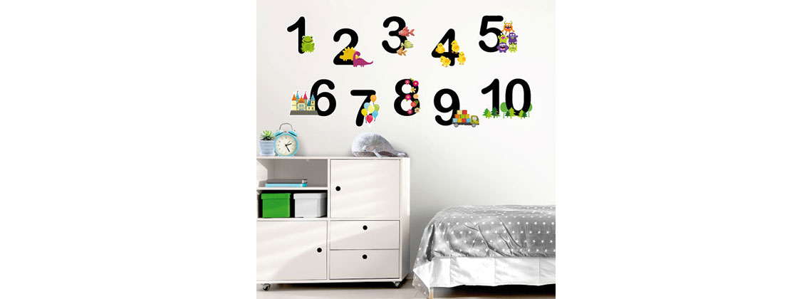 Nálepky na zeď čísla