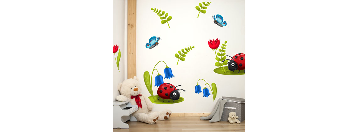 Nálepky na stěnu berušky